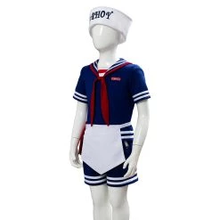 NewCosplay Stranger Things 3 Scoops Ahoy Steve Harrington Kids Children Uniform Cosplay Costume TV 18 NewCosplay Stranger Things 3 Scoops Ahoy Steve Harrington Kids Children Uniform Cosplay Costume TV