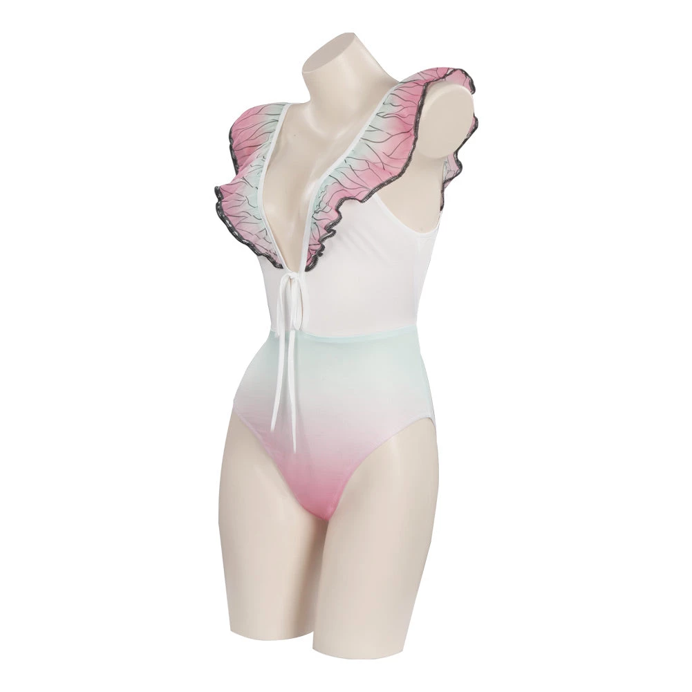 NewCosplay Anime Demon Slayer Kochou Shinobu Swimwear Outfits Halloween Carnival Suit Cosplay Costume 5 NewCosplay Anime Demon Slayer Kochou Shinobu Swimwear Outfits Halloween Carnival Suit Cosplay Costume