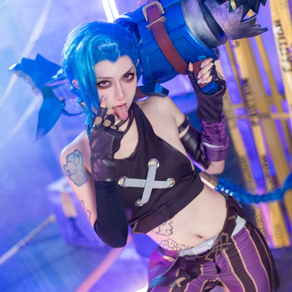 NewCosplay League Of Legends LoL Jinx Uniform Outfits Halloween Carnival Suit Cosplay Costume New Arrivals 17 NewCosplay League Of Legends LoL Jinx Uniform Outfits Halloween Carnival Suit Cosplay Costume New Arrivals