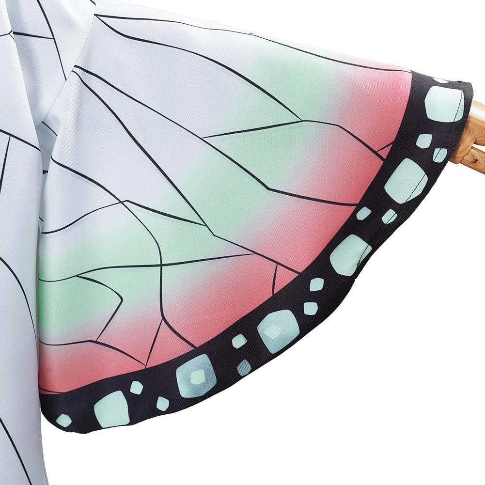 NewCosplay Demon Slayer Kochou Shinobu Uniform Outfit Halloween Carnival Suit Cosplay Costume For Kids Children 11 NewCosplay Demon Slayer Kochou Shinobu Uniform Outfit Halloween Carnival Suit Cosplay Costume For Kids Children