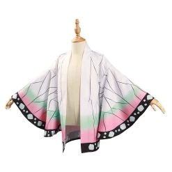 NewCosplay Demon Slayer: Kimetsu No Yaiba Kochou Shinobu Kids Children Kimono Coat Cosplay Costume New Arrivals