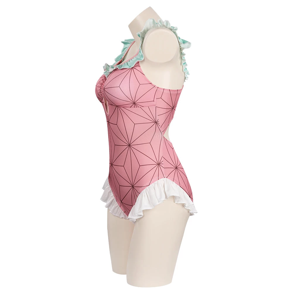NewCosplay Demon Slayer Kamado Nezuko Bodysuit Swimwear Outfits Anime Cosplay Costume New Arrivals 8 NewCosplay Demon Slayer Kamado Nezuko Bodysuit Swimwear Outfits Anime Cosplay Costume New Arrivals