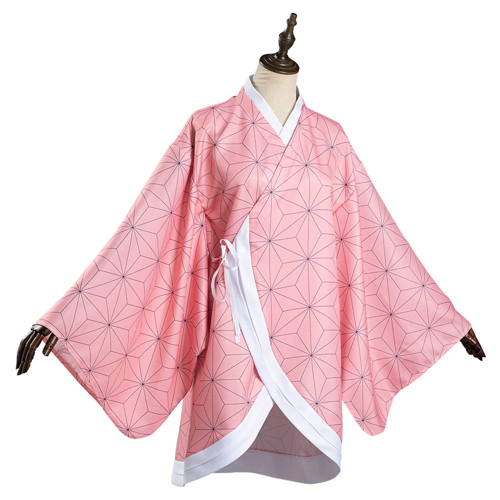 NewCosplay Demon Slayer: Kimetsu No Yaiba Kamado Nezuko Kimono Coat Cosplay Costume 7 NewCosplay Demon Slayer: Kimetsu No Yaiba Kamado Nezuko Kimono Coat Cosplay Costume