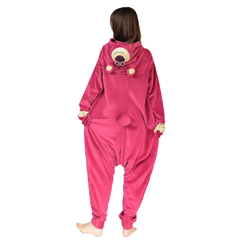 NewCosplay New Arrivals Toy Story 3 Lotso Strawberry Bear Pajama Sleepwear Christmas Halloween Cosplay Costume 8 NewCosplay New Arrivals Toy Story 3 Lotso Strawberry Bear Pajama Sleepwear Christmas Halloween Cosplay Costume