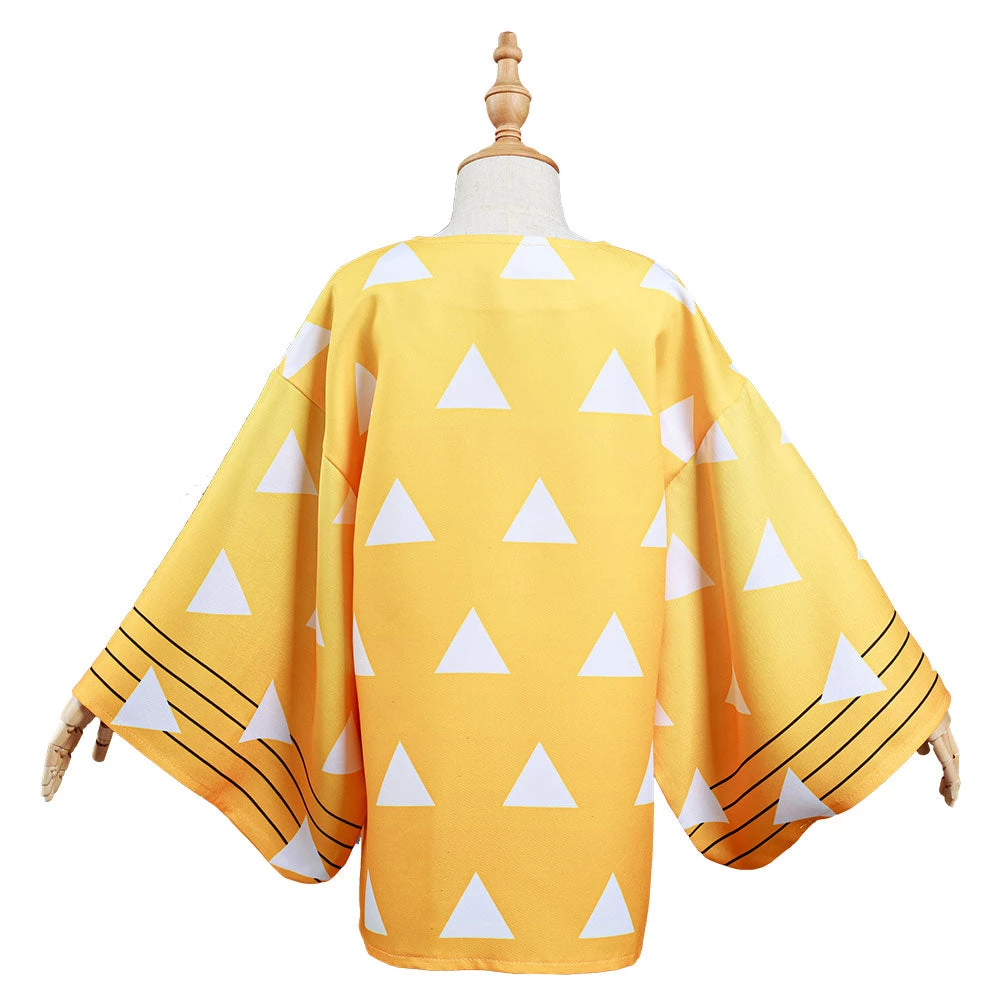 NewCosplay Demon Slayer: Kimetsu No Yaiba Agatsuma Zenitsu Kids Children Cosplay Costume 5 NewCosplay Demon Slayer: Kimetsu No Yaiba Agatsuma Zenitsu Kids Children Cosplay Costume