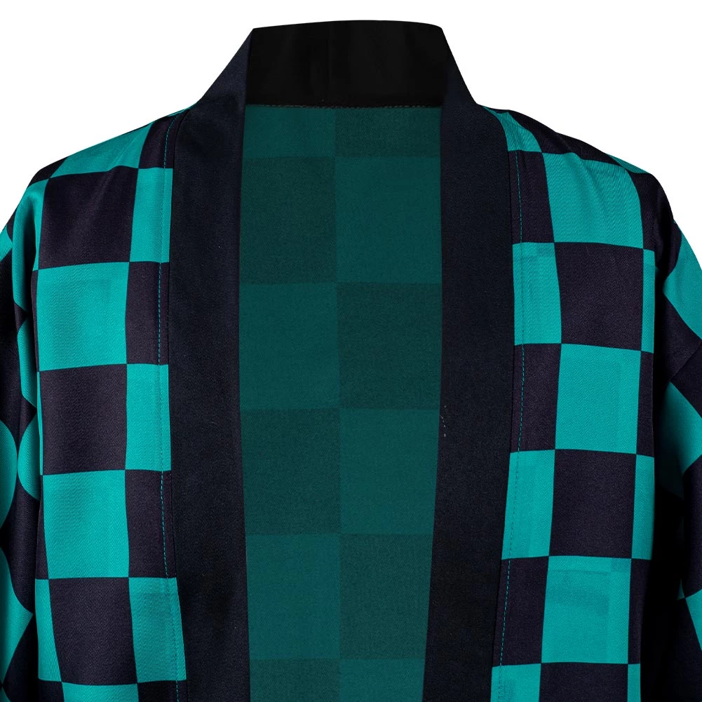 NewCosplay Demon Slayer Kamado Tanjirou Halloween Carnival Suit With Earrings Belt Cosplay Costume 11 NewCosplay Demon Slayer Kamado Tanjirou Halloween Carnival Suit With Earrings Belt Cosplay Costume