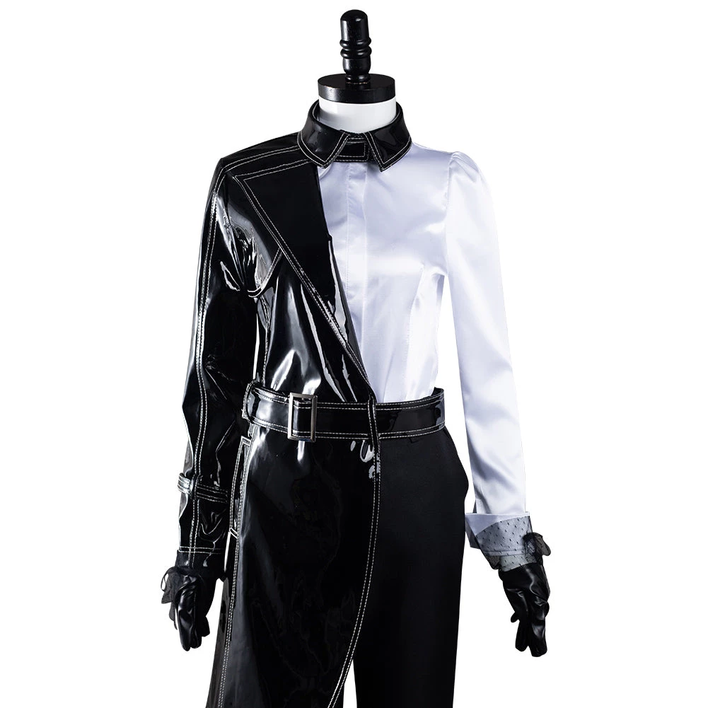 NewCosplay Cruella Black White Shirt Coat Pants Outfits Halloween Carnival Suit Cosplay Costume 8 NewCosplay Cruella Black White Shirt Coat Pants Outfits Halloween Carnival Suit Cosplay Costume
