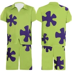 NewCosplay The Patrick Star Show Shirt Shorts Casual Summer Beach Short Pants Set Halloween Carnival Suit Cosplay Costume