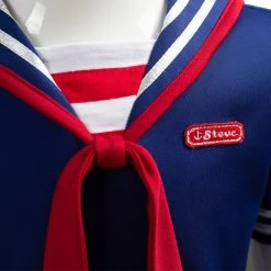 NewCosplay Stranger Things 3 Scoops Ahoy Steve Harrington Kids Children Uniform Cosplay Costume TV 20 NewCosplay Stranger Things 3 Scoops Ahoy Steve Harrington Kids Children Uniform Cosplay Costume TV