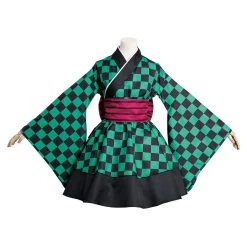 NewCosplay Demon Slayer Kamado Tanjirou Kimono Lolita Dress Outfit Cosplay Costume New Arrivals