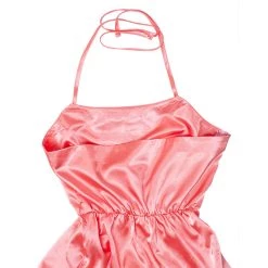 NewCosplay Final Fantasy VII:7 Remake Aerith Wall Market The Honeybee Inn Peach Pink Long Gown Halter Dress Cosplay Costume New Arrivals