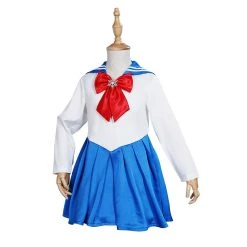 NewCosplay Sailor Moon Kids Girls Blue Dress Outfits Halloween Carnival Suit Cosplay Costume