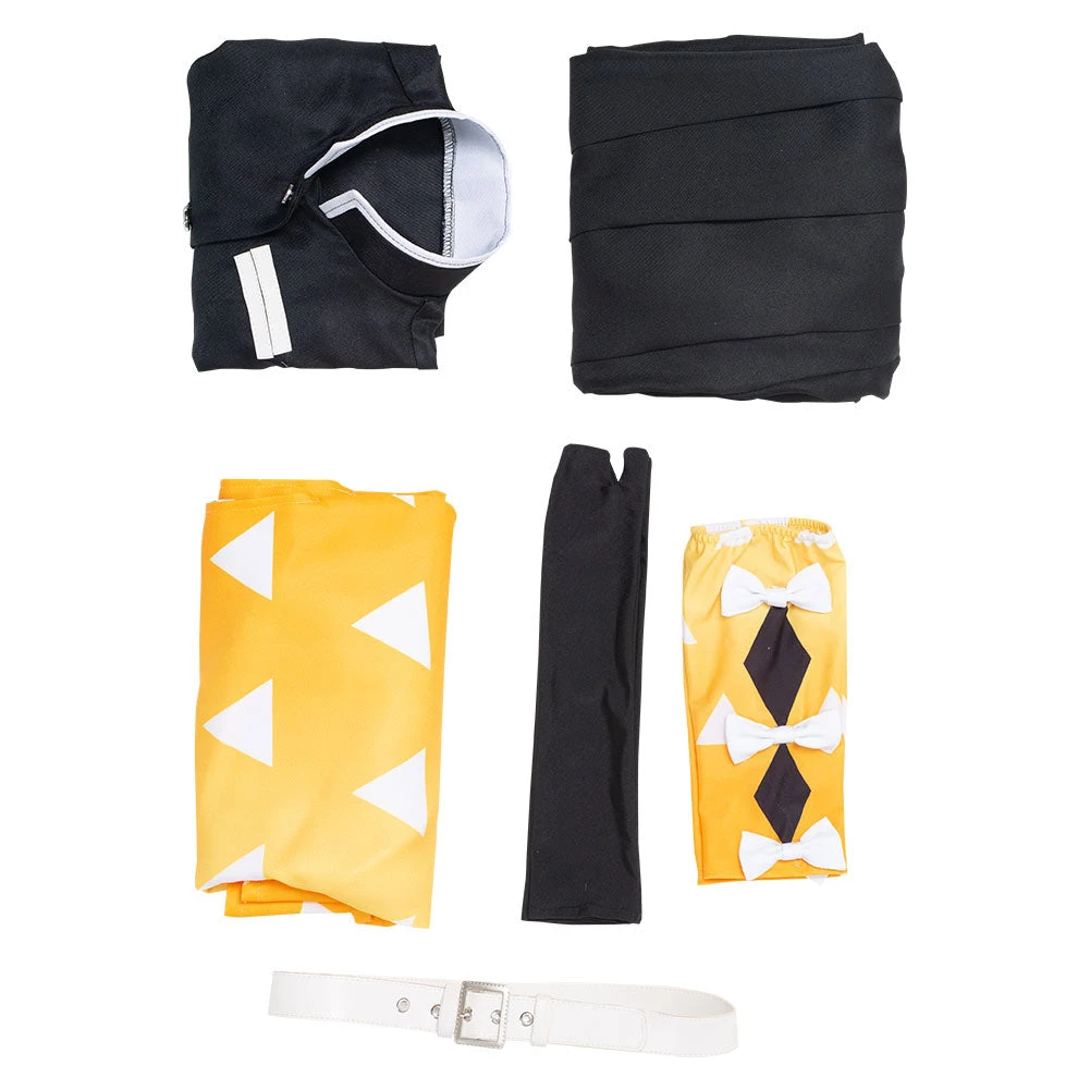 NewCosplay Demon Slayer: Kimetsu No Yaiba Agatsuma Zenitsu Cosplay Costume For Kids Children 12 NewCosplay Demon Slayer: Kimetsu No Yaiba Agatsuma Zenitsu Cosplay Costume For Kids Children