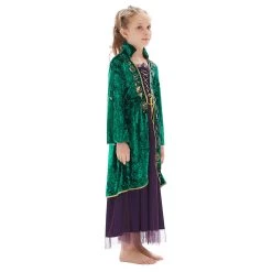 NewCosplay Hocus Pocus Winifred Sanderson Halloween Costumes For Girls Kids Children Cosplay Costume