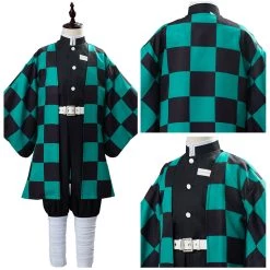 NewCosplay Kids Children Demon Slayer: Kimetsu No Yaiba Kamado Tanjirou Cosplay Costume New Arrivals