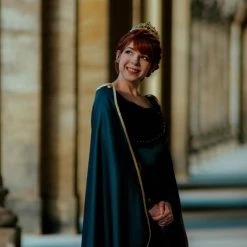 NewCosplay Frozen 2 Queen Anna Coronation Gown Dark Green Dress Cosplay Costume 30 NewCosplay Frozen 2 Queen Anna Coronation Gown Dark Green Dress Cosplay Costume