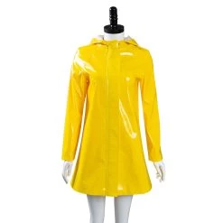 NewCosplay Coraline & The Secret Door- Coraline Jones Outfits Yellow Coat Halloween Carnival Suit Cosplay Costume