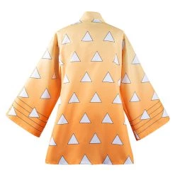 NewCosplay Demon Slayer Agatsuma Zenitsu Halloween Carnival Suit With Earrings Belt Cosplay Costume 17 NewCosplay Demon Slayer Agatsuma Zenitsu Halloween Carnival Suit With Earrings Belt Cosplay Costume