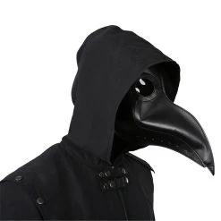 NewCosplay Plague Doctor Men Steampunk Gothic Hooded Jacket Coats Halloween Carnival Suit Cosplay Costume
