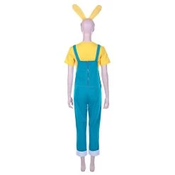 NewCosplay New Arrivals Animal Crossing: New Horizons-Zipper T. Bunny Men T-shirt Overalls Outfits Halloween Carnival Costume Cosplay Costume