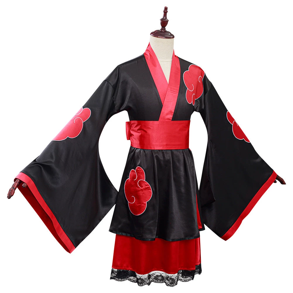 NewCosplay NARUTO Akatsuki Kimono Dress Outfits Halloween Carnival Suit Cosplay Costume 7 NewCosplay NARUTO Akatsuki Kimono Dress Outfits Halloween Carnival Suit Cosplay Costume