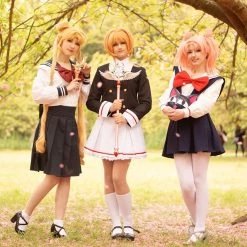 NewCosplay CardCaptor Sakura Sakura Kinomoto School Uniform Cosplay Costume New Arrivals