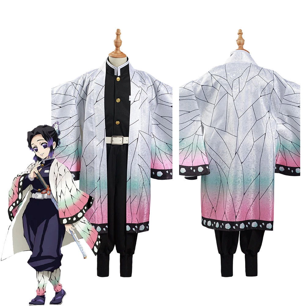 NewCosplay New Arrivals Demon Slayer: Kimetsu No Yaiba Kochou Shinobu Kids Cloak Coat Halloween Carnival Suit Cosplay Costume 3 NewCosplay New Arrivals Demon Slayer: Kimetsu No Yaiba Kochou Shinobu Kids Cloak Coat Halloween Carnival Suit Cosplay Costume