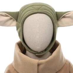 NewCosplay The Mandalorian Season 2-Baby Yoda Grogu Coat Headgear Cosplay Costume For Kids