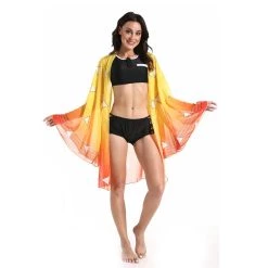 NewCosplay Anime Demon Slayer :Kimetsu No Yaiba Agatsuma Zenitsu Bikini Beach Swimsuit Set Cosplay Costume