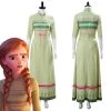 NewCosplay Frozen 2 Anna Nightgown Gown Green Arendelle Bedroom Dress Cosplay Costume New Arrivals