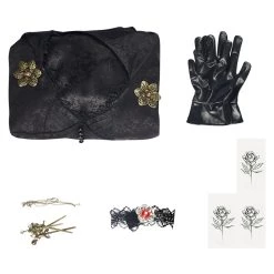 NewCosplay Resident Evil Village Bela Dimitrescu Vampire Lady Bela Dimitrescu Dress Outfits Kids Children Halloween Carnival Suit Cosplay Costume