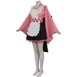 NewCosplay New Arrivals Demon Slayer Kamado Nezuko Maid Dress Outfits Halloween Carnival Suit Cosplay Costume