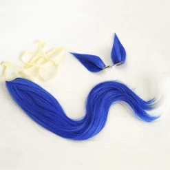 NewCosplay Pretty Derby Twin Turbo Heat Resistant Synthetic Hair Carnival Halloween Party Props Cosplay Wig