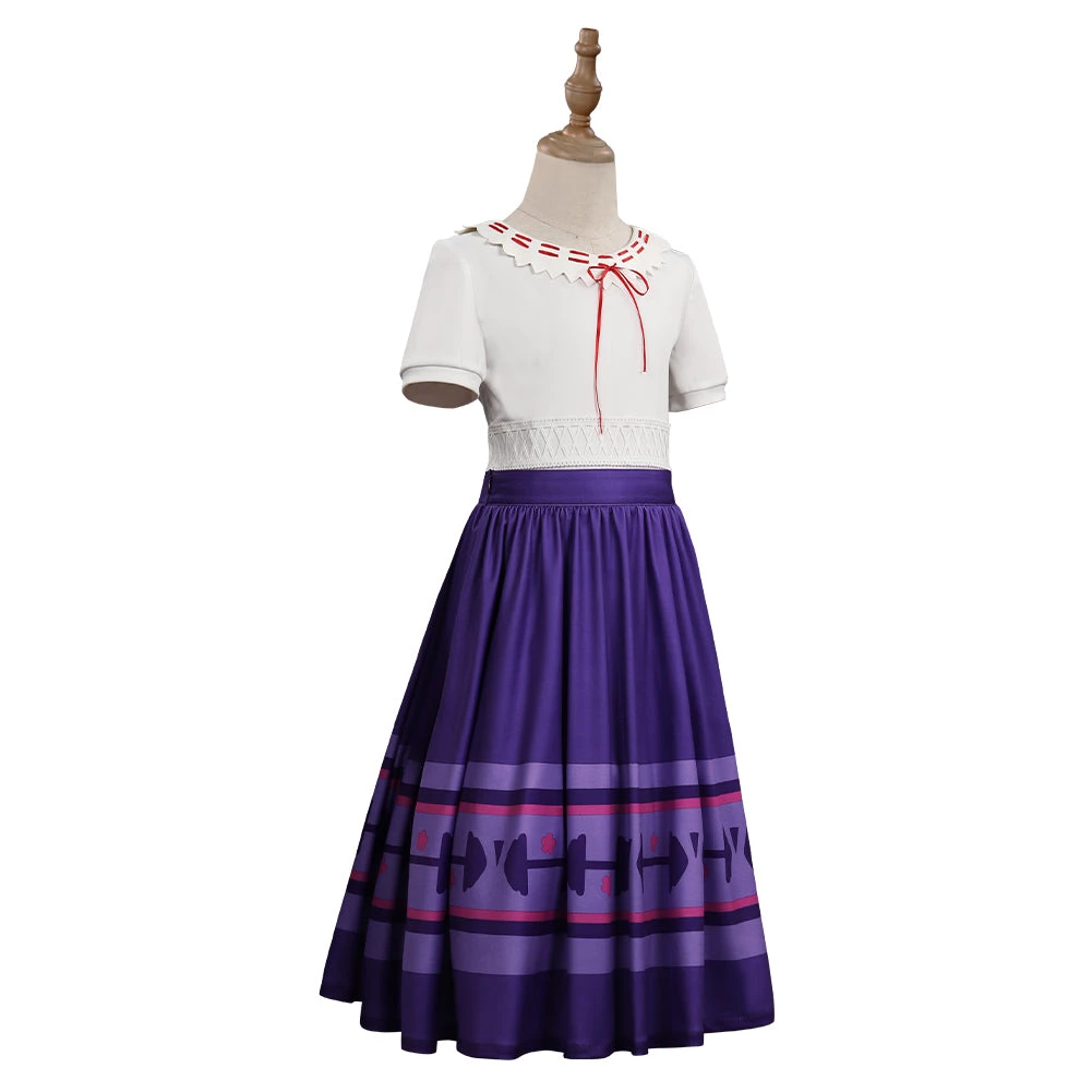 NewCosplay New Arrivals Encanto Luisa Madrigal T-shirt Skirt Outfits Halloween Carnival Cosplay Costume For Kids Children 7 NewCosplay New Arrivals Encanto Luisa Madrigal T-shirt Skirt Outfits Halloween Carnival Cosplay Costume For Kids Children