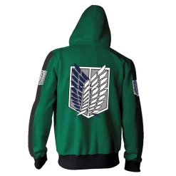 New Cosplaysky New Arrivals Unisex Anime Attack On Titan : Wings Of Freedom Long Sleeve Full-Zip Hooded Varsity Jacket 5 New Cosplaysky New Arrivals Unisex Anime Attack On Titan : Wings Of Freedom Long Sleeve Full-Zip Hooded Varsity Jacket