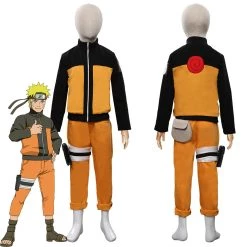 NewCosplay Naruto-Uzumaki Naruto Kids Children Halloween Carnival Cosplay Costume