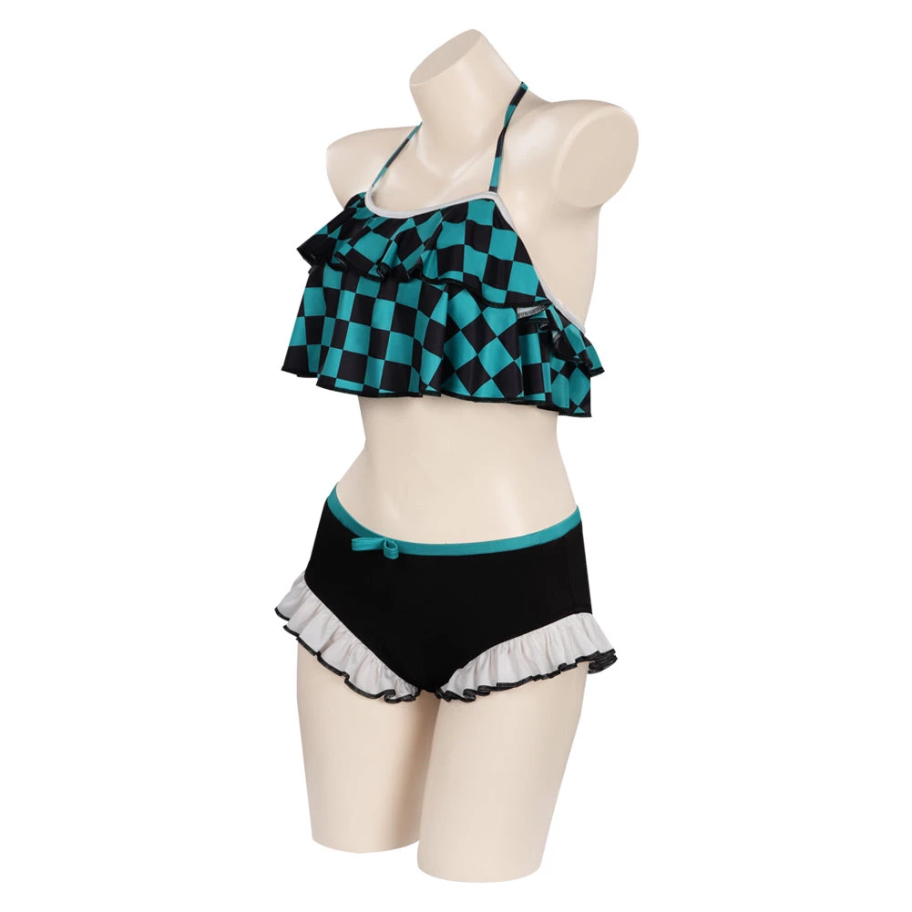 NewCosplay Anime Demon Slayer Kamado Tanjirou Swimwear Outfits Halloween Carnival Suit Cosplay Costume 5 NewCosplay Anime Demon Slayer Kamado Tanjirou Swimwear Outfits Halloween Carnival Suit Cosplay Costume