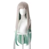 NewCosplay Jibaku Shounen Hanako-kun Yashiro Nene Silver Gray Gradient Green Long Hair Cosplay Wig 2 NewCosplay Jibaku Shounen Hanako-kun Yashiro Nene Silver Gray Gradient Green Long Hair Cosplay Wig