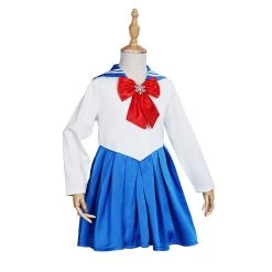 NewCosplay Sailor Moon Kids Girls Blue Dress Outfits Halloween Carnival Suit Cosplay Costume