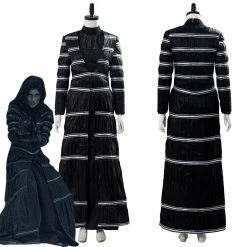 NewCosplay New Arrivals The Witcher Yennefer Of Vengerberg Blouse Trousers Set Stripe Black Thin Coat Cosplay Costume