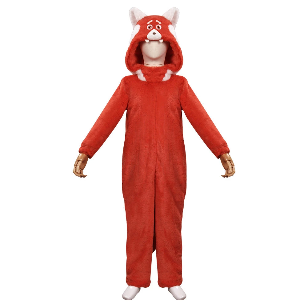 NewCosplay Kids Children Turning Red Mei Jumpsuit Sleepwear Cosplay Costume 4 NewCosplay Kids Children Turning Red Mei Jumpsuit Sleepwear Cosplay Costume