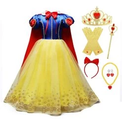 NewCosplay New Arrivals Snow White And The Seven Dwarfs Snow White Dress Kids Children Cosplay Costume