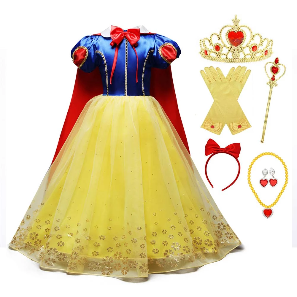 NewCosplay New Arrivals Snow White And The Seven Dwarfs Snow White Dress Kids Children Cosplay Costume 3 NewCosplay New Arrivals Snow White And The Seven Dwarfs Snow White Dress Kids Children Cosplay Costume
