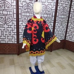 NewCosplay Demon Slayer Kamado Tanjuurou Kids Kimono Outfits Halloween Carnival Costume Cosplay Costume