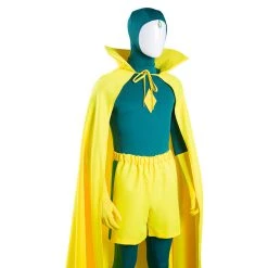 NewCosplay WandaVision Vision Jumpsuit Cloak Outfits Halloween Carnival Suit Cosplay Costume New Arrivals