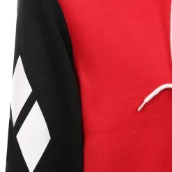 NewCosplay Harley Quinn Hoodie Zip Up Jacket Sweatshirt Halloween Carnival Suit For Juniors Teens Cosplay Costume