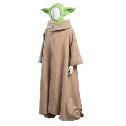 NewCosplay The Mandalorian -Baby Yoda Robe Hat Outfits Halloween Carnival Suit Cosplay Costume For Kids New Arrivals