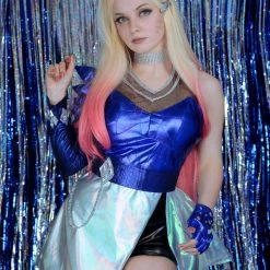 NewCosplay League Of Legends LOL KDA Ahri The Nine-Tailed Fox Women Dress Outfits Halloween Carnival Suit Cosplay Costume New Arrivals 25 NewCosplay League Of Legends LOL KDA Ahri The Nine-Tailed Fox Women Dress Outfits Halloween Carnival Suit Cosplay Costume New Arrivals