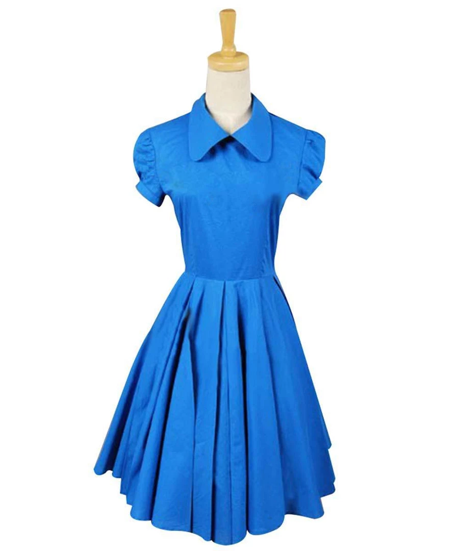 NewCosplay Alice In Wonderland Movie Blue Alice Dress Costume New Arrivals