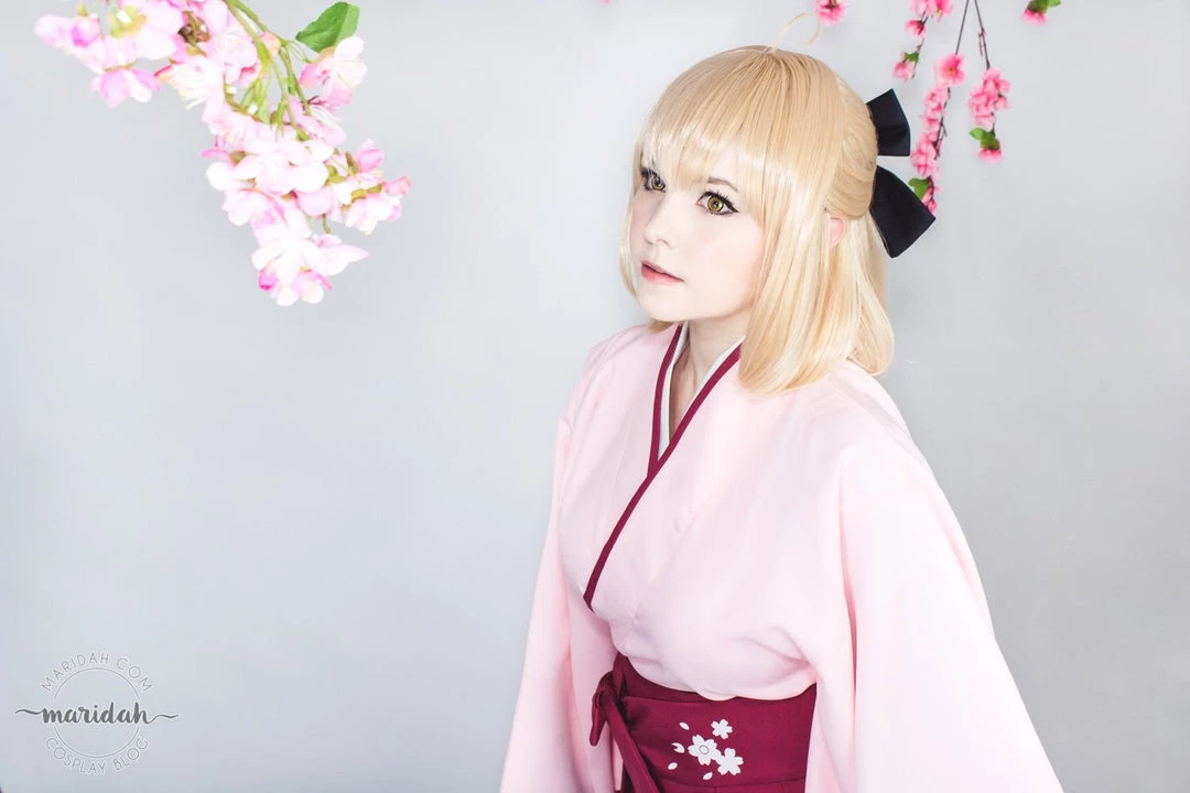 NewCosplay Fate Grand Order Sakura Saber Kimono Cosplay Costume 12 NewCosplay Fate Grand Order Sakura Saber Kimono Cosplay Costume
